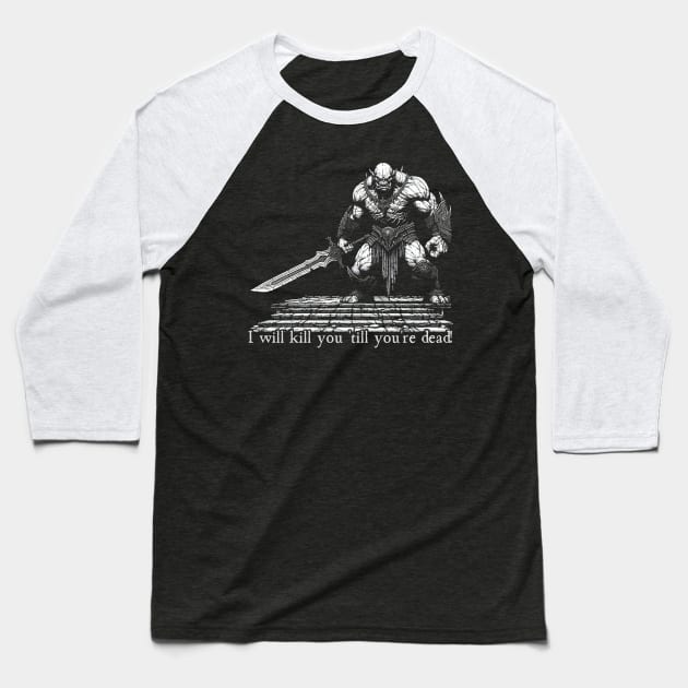 Orc Baseball T-Shirt by OddlyNoir